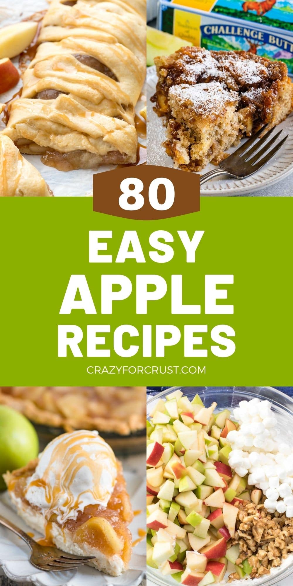 Over 80 EASY Apple Recipes for all year long - Crazy for Crust