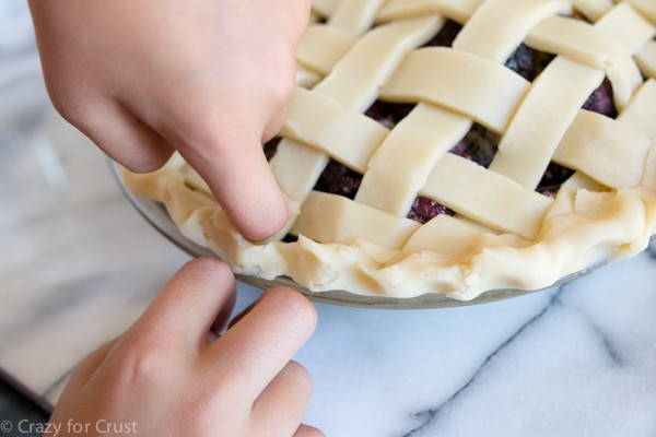 How to make a lattice topped pie with a photo tutorial!