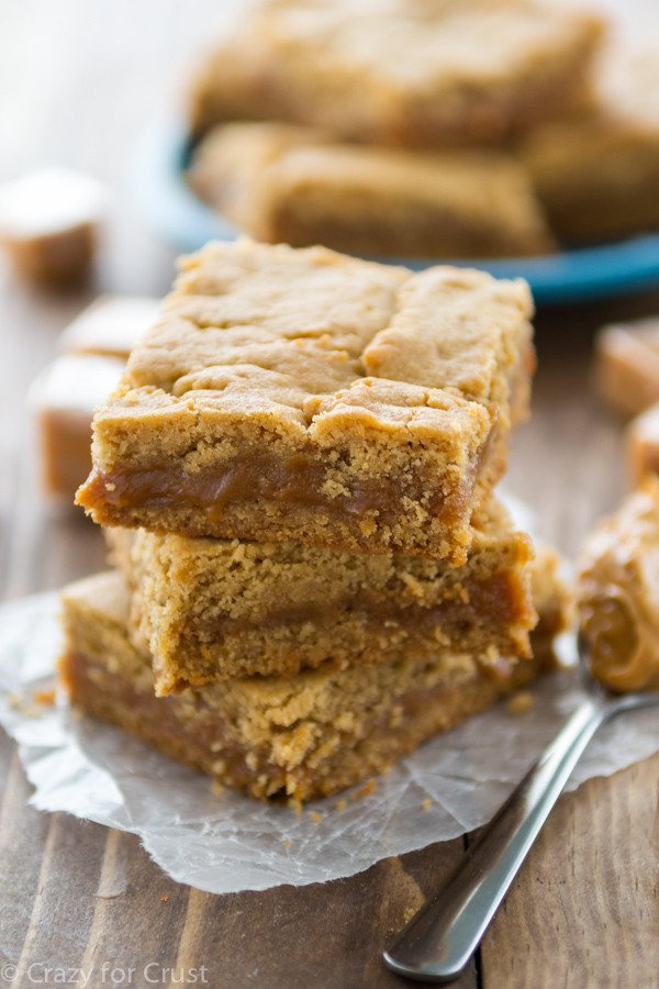Caramel Peanut Butter Cookie Bars (4 of 6)