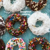 overhead shot of doughnut cookies