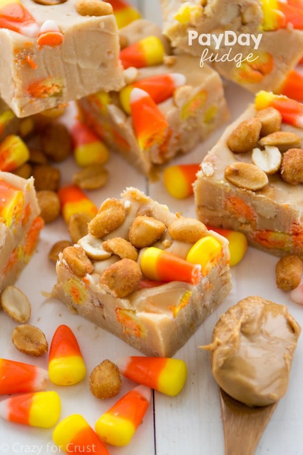 payday fudge with candy corn