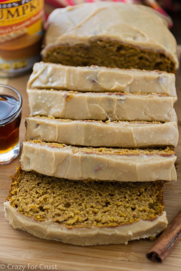 Pumpkin Bread with Maple Glaze - moist and perfect, this is my favorite pumpkin bread recipe!