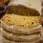 Pumpkin Bread with Maple Glaze will become your new favorite pumpkin quick bread recipe!