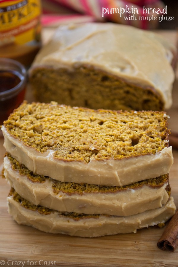 Pumpkin Bread with Maple Glaze - moist and perfect, this is my favorite pumpkin bread recipe!