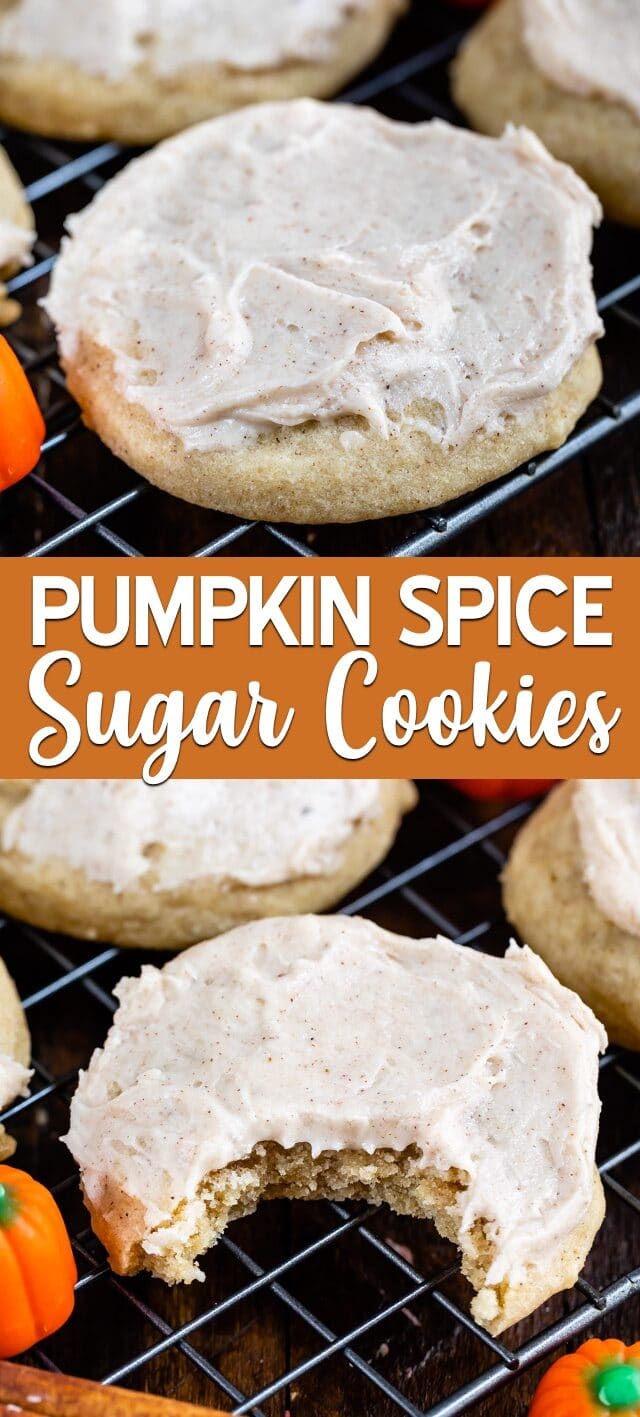 pumpkin spice cookies collage