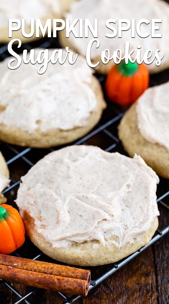 pumpkin spice cookie with frosting