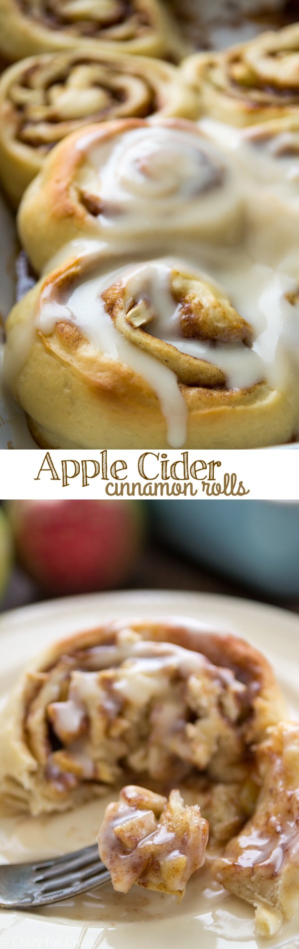 Apple Cider Cinnamon Rolls - apple cider in the dough and the glaze!