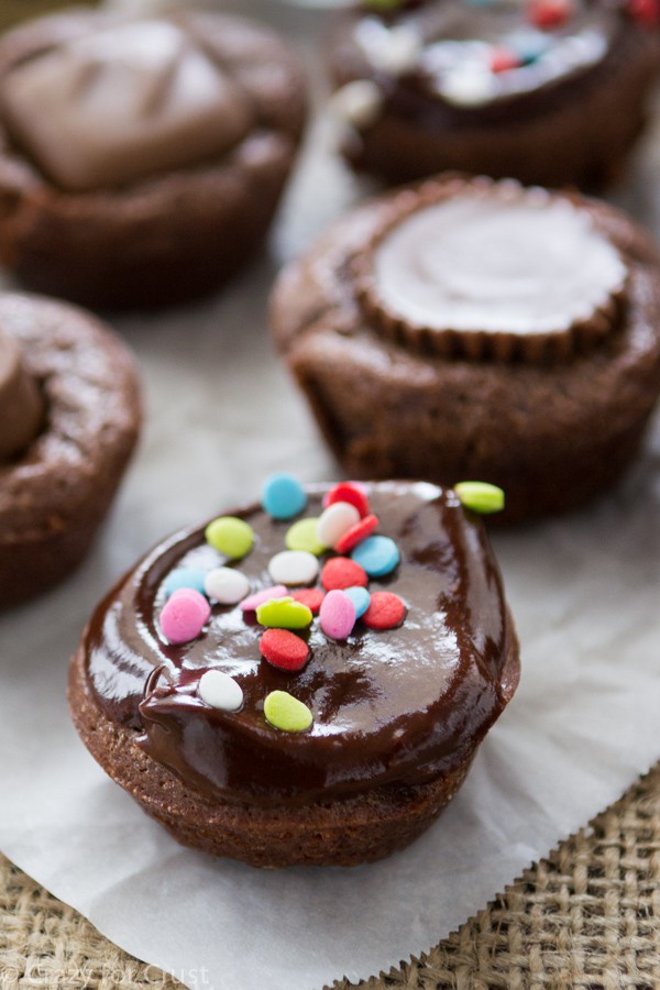 brownie bite with ganache