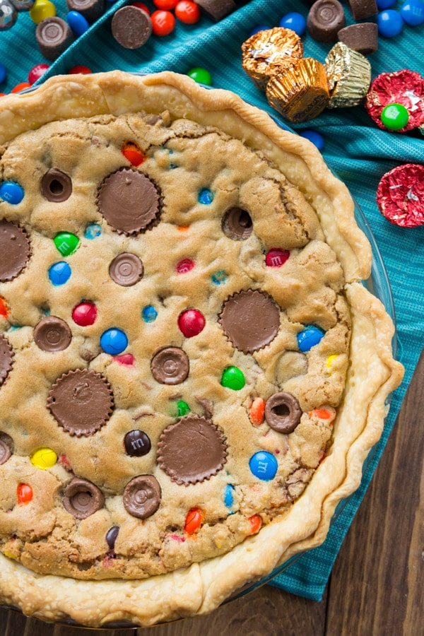 Candy Bar Pie is a blondie with a crust!