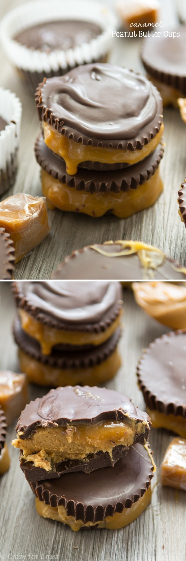 Caramel Peanut Butter Cups collage photo