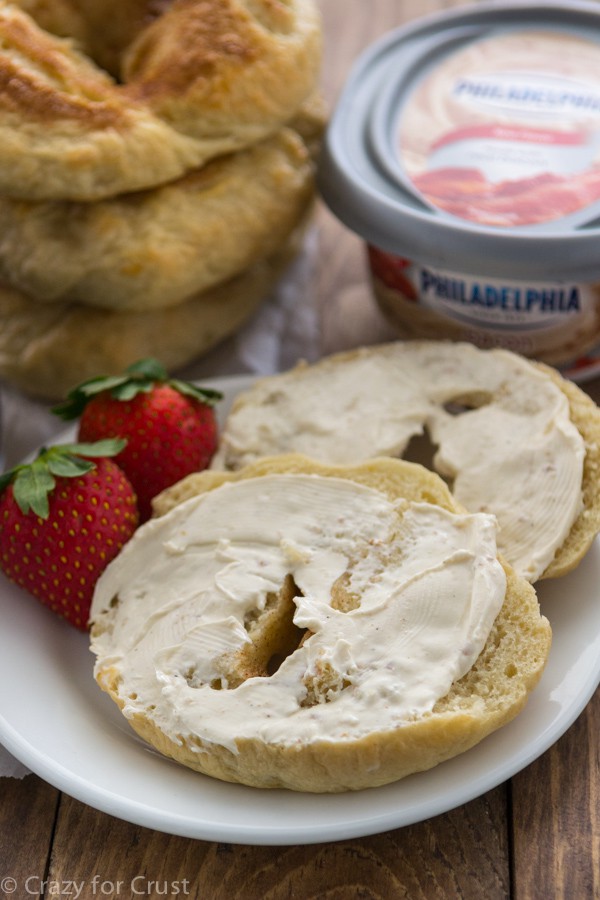 Homemade Cinnamon Sugar Bagels are so much easier than you'd expect!