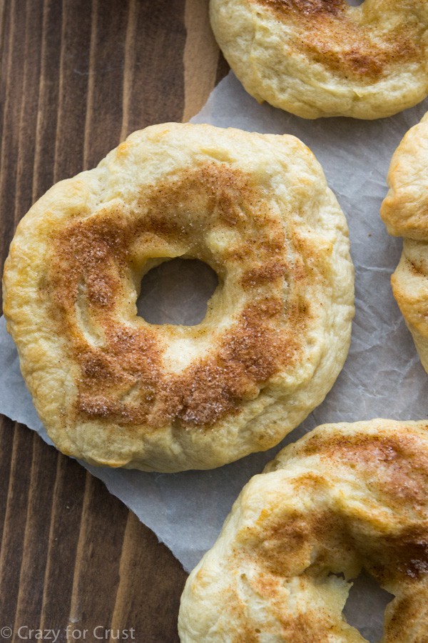 Homemade Cinnamon Sugar Bagels are so much easier than you'd expect!