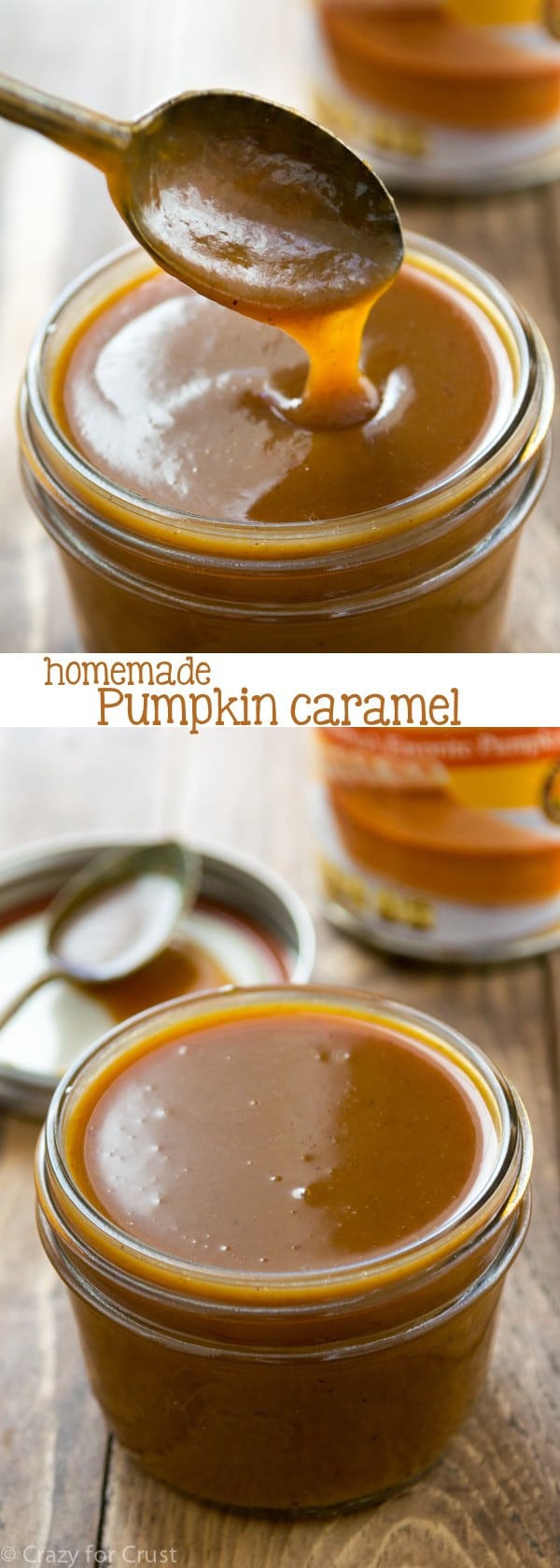 Easy Homemade Pumpkin Caramel Sauce Recipe - caramel infused with pumpkin puree for fall! 