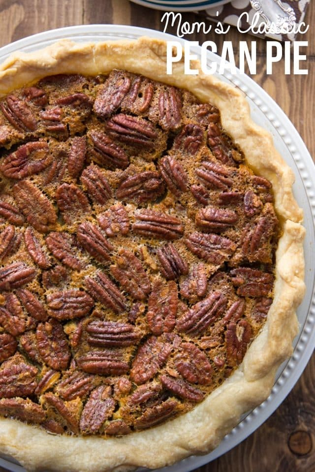 pecan pie overhead shot