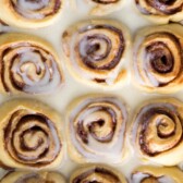 Eggnog Cinnamon Rolls have eggnog in the dough and glaze!