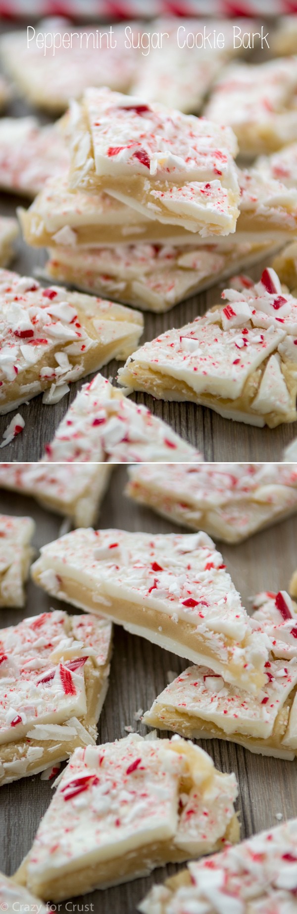 peppermint sugar cookie dough bark