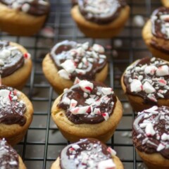 Peppermint Tarts are filled with chocolate, peppermint ganache.