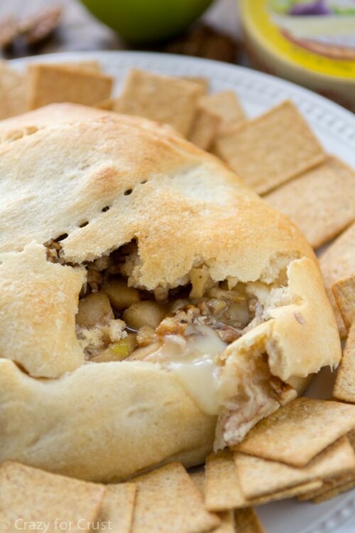 Apple Pecan Pie Baked Brie Crazy for Crust