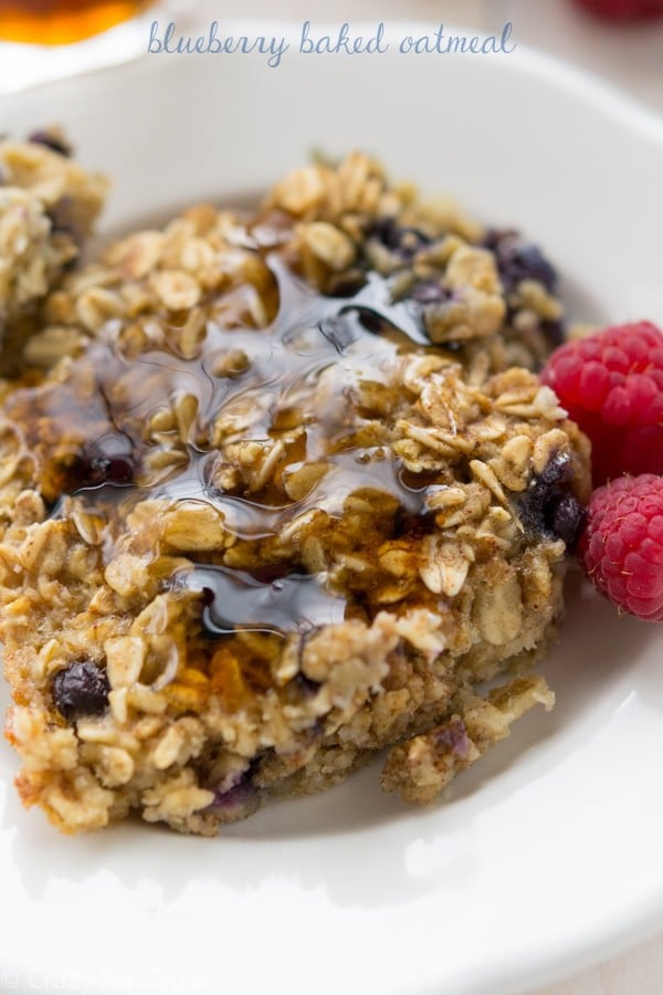 Easy Healthier Blueberry Baked Oatmeal