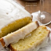 This Champagne Pound Cake replaces champagne for the milk and gives it an airy texture.
