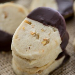 Ginger shortbread cookies are soft and buttery with a tang of ginger,