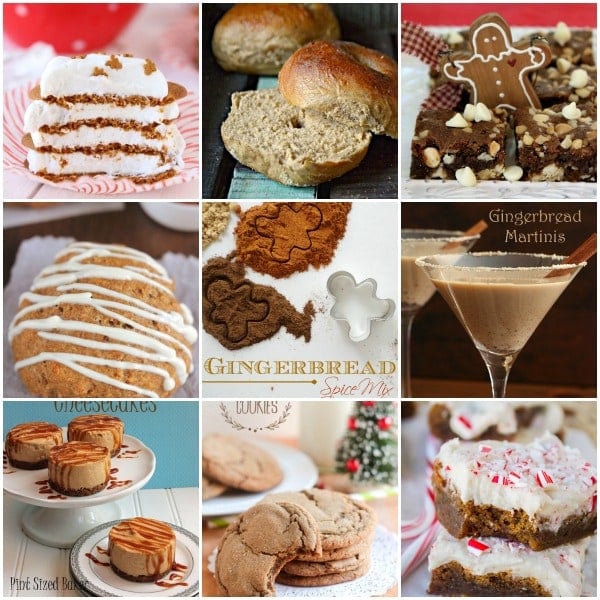 Gingerbread Recipes collage of photos