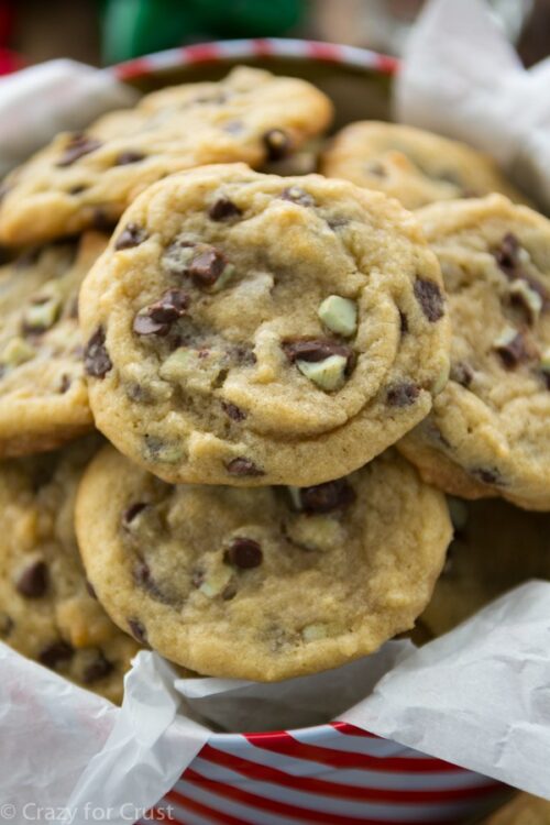 chocolate chip cookies and ice cream