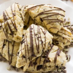 Mint Chip Scones are the perfect thing to pair with your morning cup of coffee.