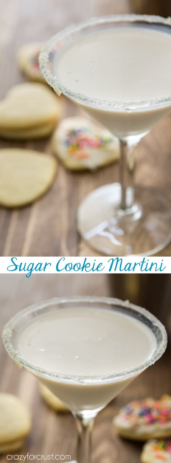 This Sugar Cookie Martini is the perfect signature dessert cocktail for any party. Only 3 ingredients and it tastes like a sugar cookie!