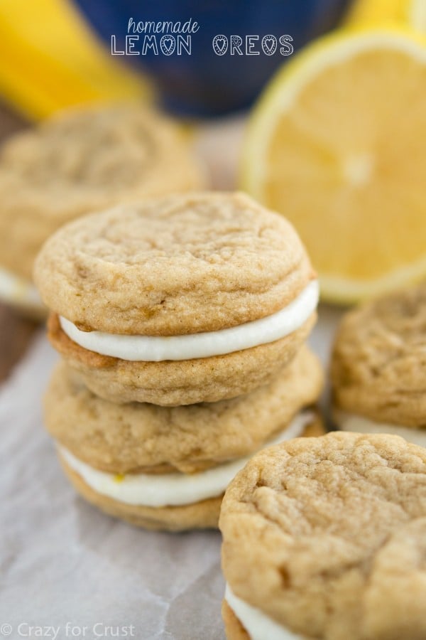 Homemade Lemon Oreos