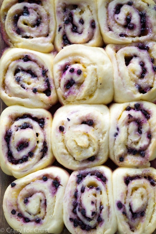 Lemon Blueberry Sweet Rolls - the lemon glaze is TO DIE FOR.