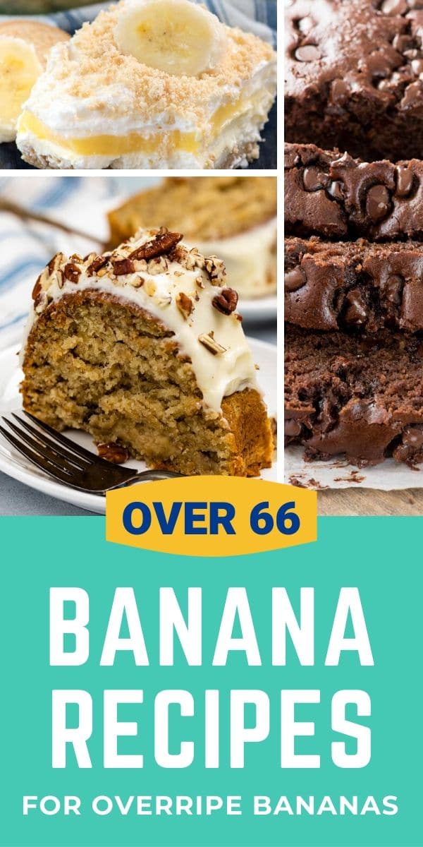 overripe bananas collage