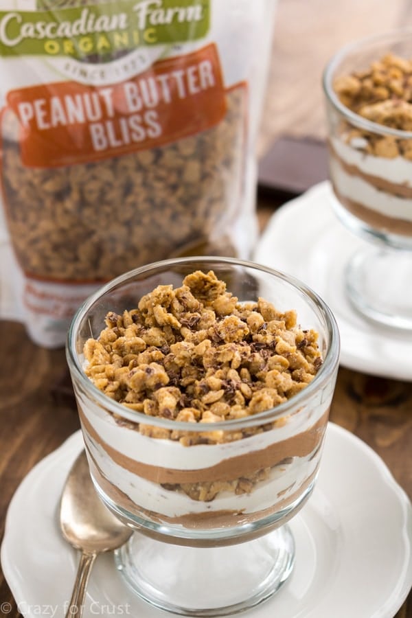 Chocolate Peanut Butter Granola Parfait