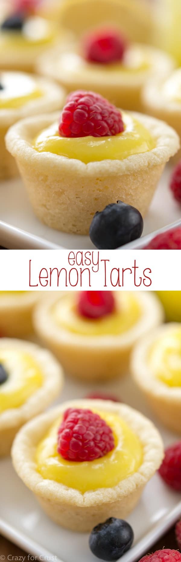 These Easy Lemon Tarts have only 3 ingredients and will satisfy your lemon craving!