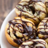 Easy Mint Chip Sweet Rolls on a white plate