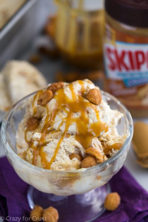 Easy Salted Caramel Peanut Butter Ice Cream Crazy for Crust
