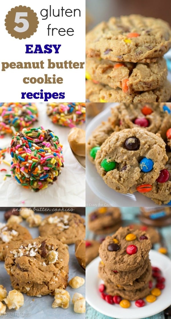 5 gluten-free EASY peanut butter cookie recipes