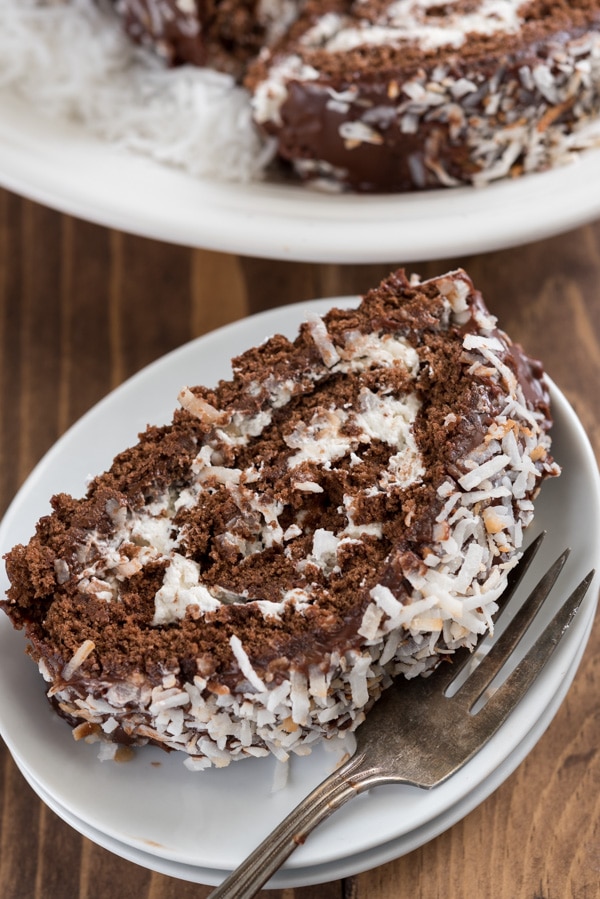 Chocolate Coconut Cake Roll Crazy for Crust