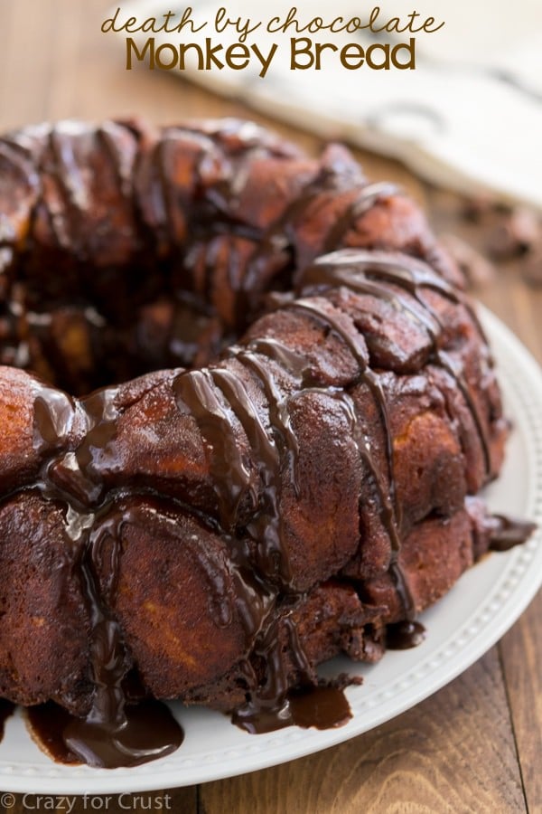 How To Make Monkey Bread - Double Chocolate Monkey Bread | Homemade Recipes http://homemaderecipes.com/course/breakfast-brunch/how-to-make-monkey-bread