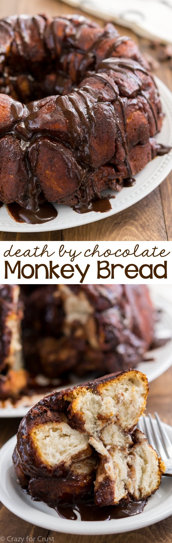 This Chocolate Monkey Bread is the BEST easy brunch recipe! Make it for breakfast or dessert and get your chocolate fill.