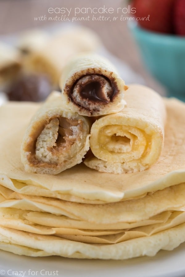 Easy Pancake Rolls 3 Ways Crazy For Crust