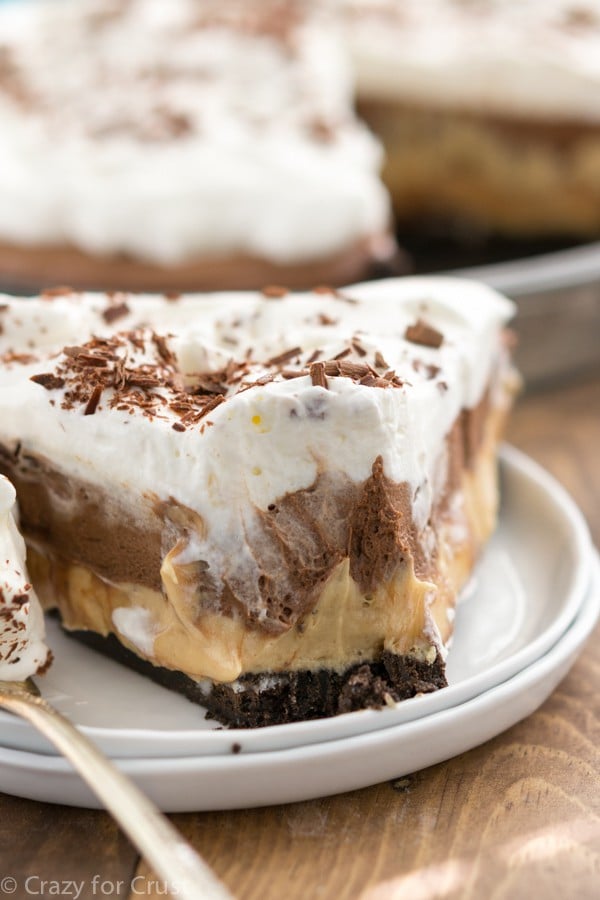 No Bake Peanut Butter Chocolate Cream Pie Crazy For Crust