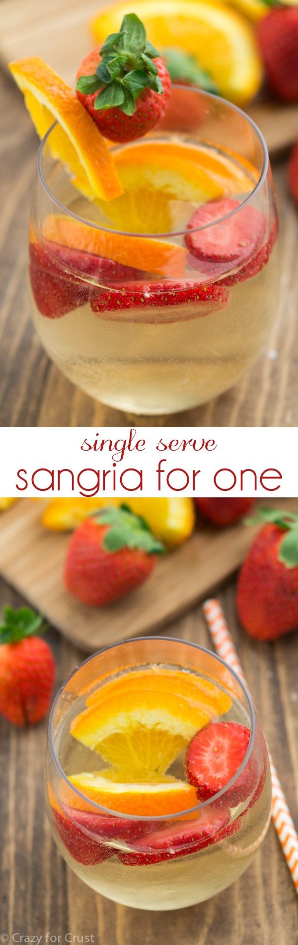 Single Serve Sangria makes one serving of summer sangria. It's the perfect fast and easy cocktail recipe!