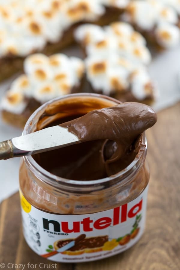 Nutella for S'more Blondie Bars