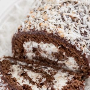 chocolate coconut cake roll