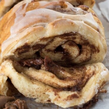 Chocolate Cinnamon Roll Pull Apart Bread