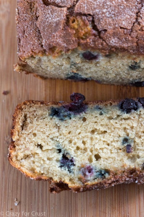Cinnamon Sugar Blueberry Banana Bread 
