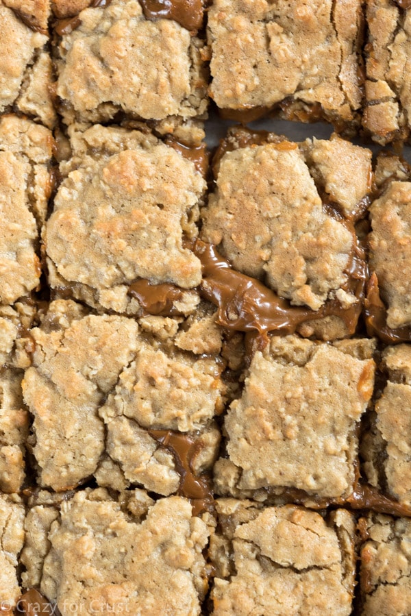 Dulce Du Leche Revel bars close up