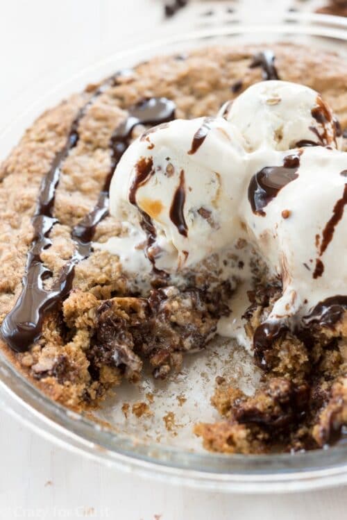 Chocolate Pecan Oatmeal Cookie Pie Crazy for Crust