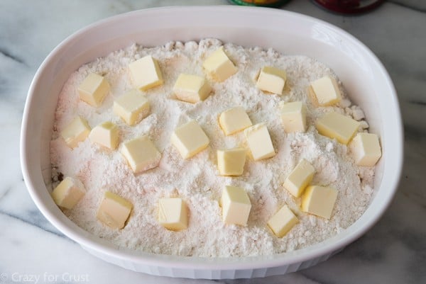 How to make a Cherry Peach Dump Cake